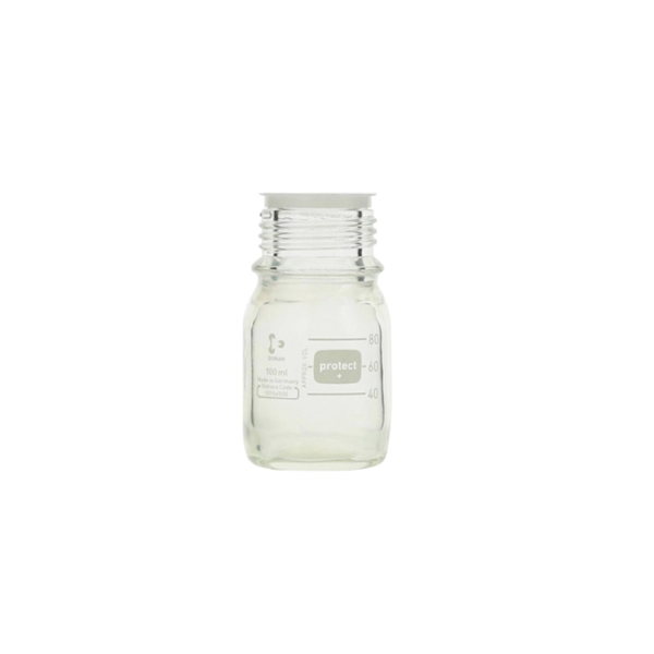 日本SIBATA柴田科學安全涂層螺口瓶寬口藍蓋017580-500 安培