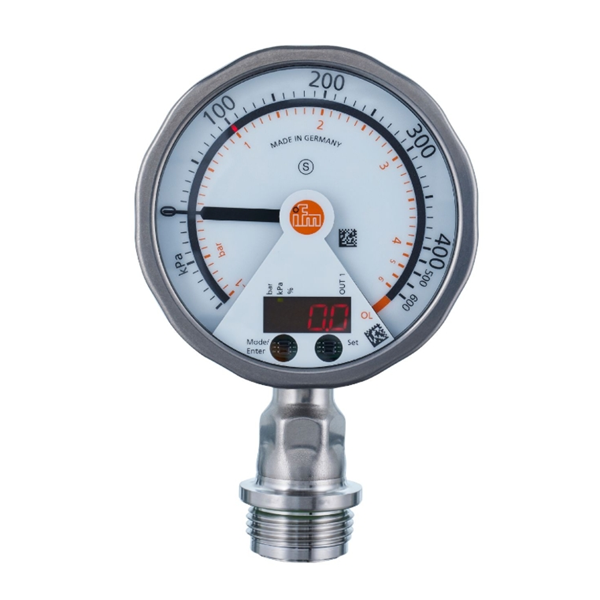 德國IFM易福門帶模擬顯示屏的齊平式壓力傳感器PG2437 PG-001-REB12-MFRKG/US/ /P