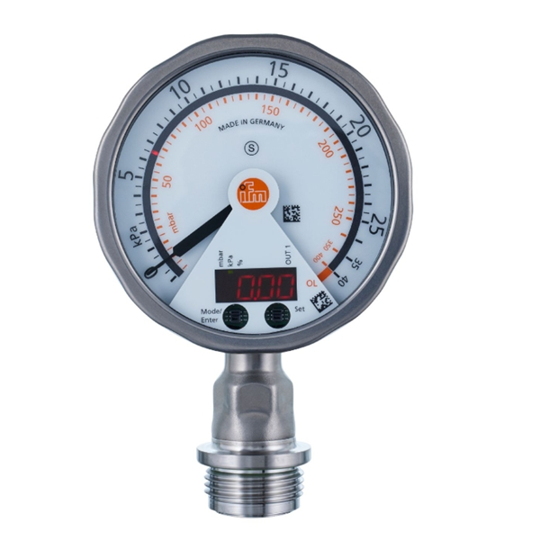 德國IFM易福門帶模擬顯示屏的齊平式壓力傳感器PG2437 PG-001-REB12-MFRKG/US/ /P