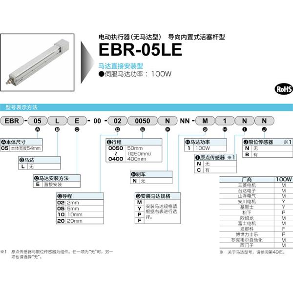 CKD喜開理電動執(zhí)行器（無馬達型）滑塊型EBR-05LE-00-200150NNN-M1NN