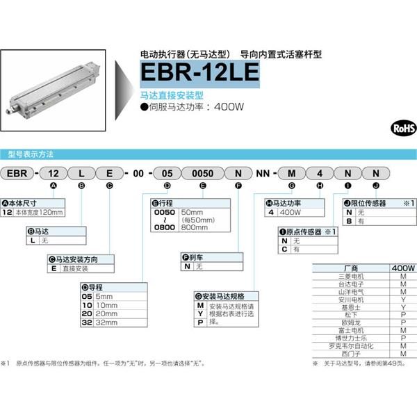 CKD喜開(kāi)理電動(dòng)執(zhí)行器（無(wú)馬達(dá)型）滑塊型EBR-12LE-00-100800NNN-P2CB