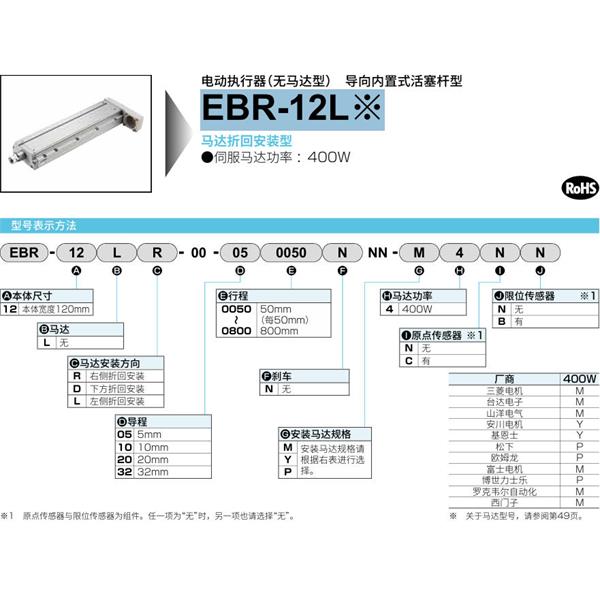 CKD喜開理電動(dòng)執(zhí)行器（無馬達(dá)型）滑塊型EBR-12LLER-00-320800NNN-P2CB