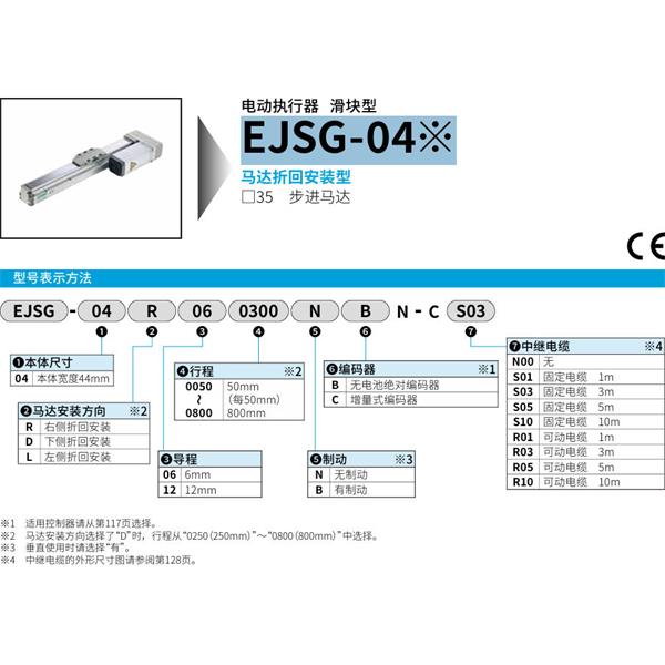 CKD喜開理電動執(zhí)行器（無馬達型）滑塊型EJSG-04E12L0800BCN-CS03