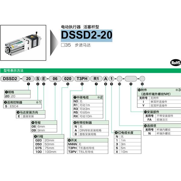 CKD喜開理電動執(zhí)行器（無馬達(dá)型）活塞桿型DSSD2-20SE-09050NNNNN0NN