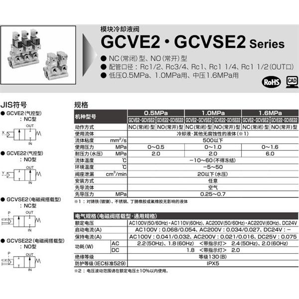 CKD喜開理氣控式2通閥（冷卻液閥）GCVE2-B-40A-16-B