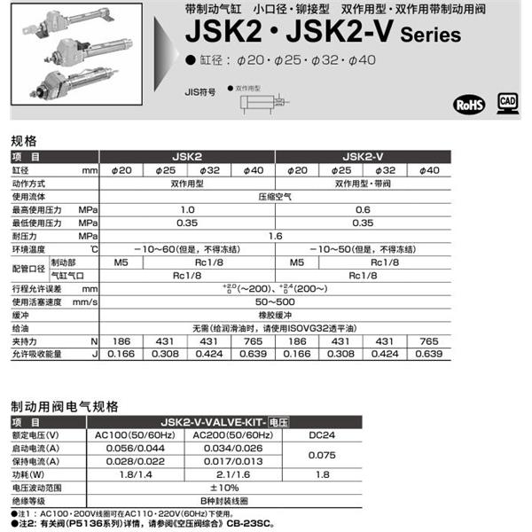 CKD喜開(kāi)理帶閥氣缸JSK2-V-CC-20-50-1-JI
