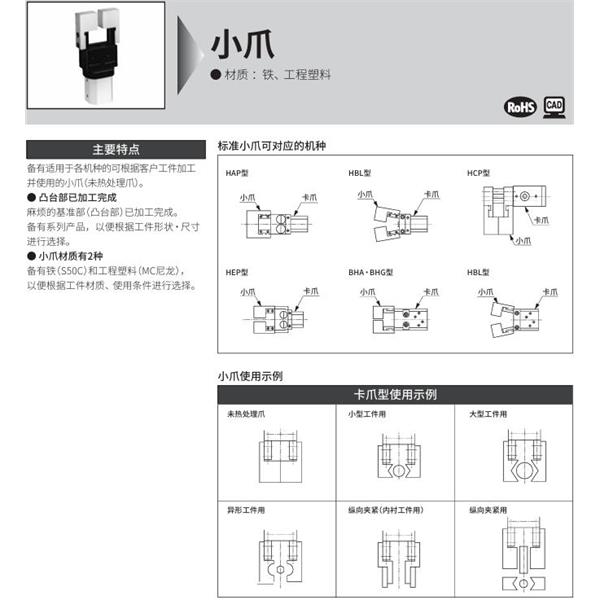 CKD喜開(kāi)理小爪Small jawHBL-Y2-290